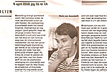 Floris's second IM title result paper clipping